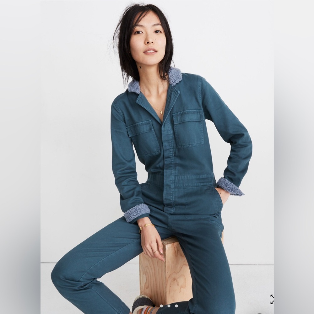 Madewell Sherpa Coverall Jumpsuit
Size XS
